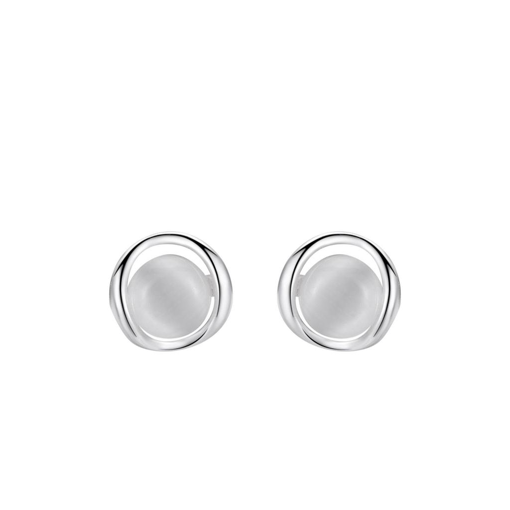 Kolczyki sztyfty z czystego srebra S999 z kocim okiem, Trend 2025, Damska lekka luksusowa biżuteria wysokiej klasy, Wygodne do spania.