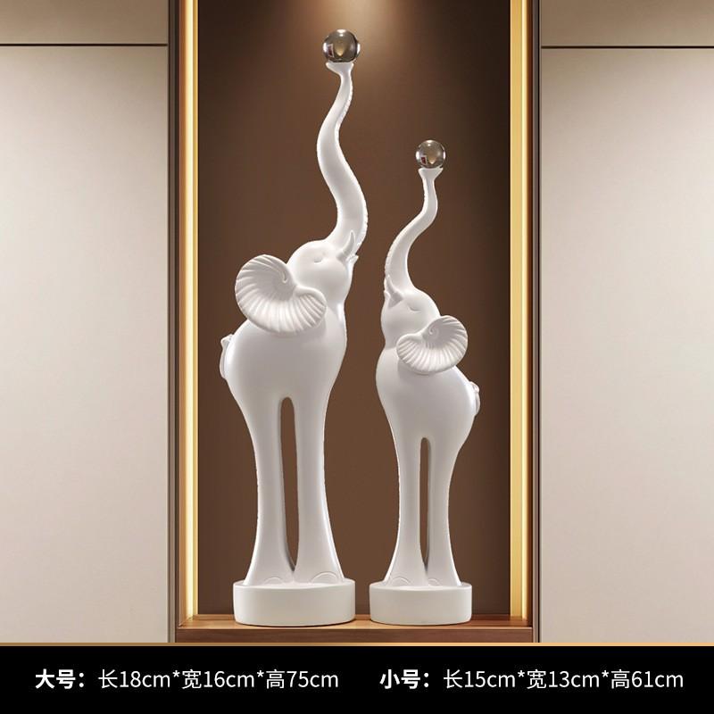 Modern Resin Elephant Decor Sculpture Living