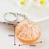 Simulated Peeled Tangerine Keychain Lifelike Design Sturdy Metal Clasp Bag Decor Key Holder Cute Gift For Fruit Lovers