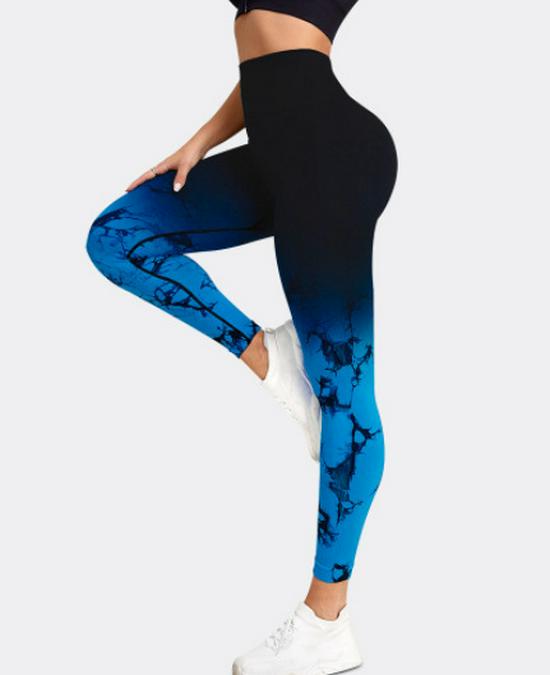 Gradient High Waist Yoga Leggings: Fat Burning, Hip Lifting, Tummy Control Fitness Pants