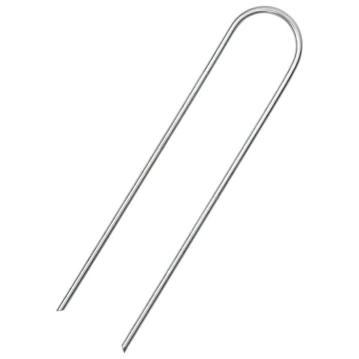 Piquets de sol en forme de U 25 pcs 15x3,5 cm acier galvanisé