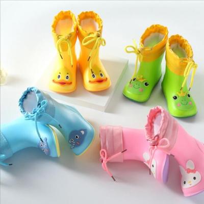 Fashion Children's Rain Boots Boy Girl's Solid Colour Waterproof Rain Boots Comfy Non Slip Durable Water Shoes For Kid's Outdoor
