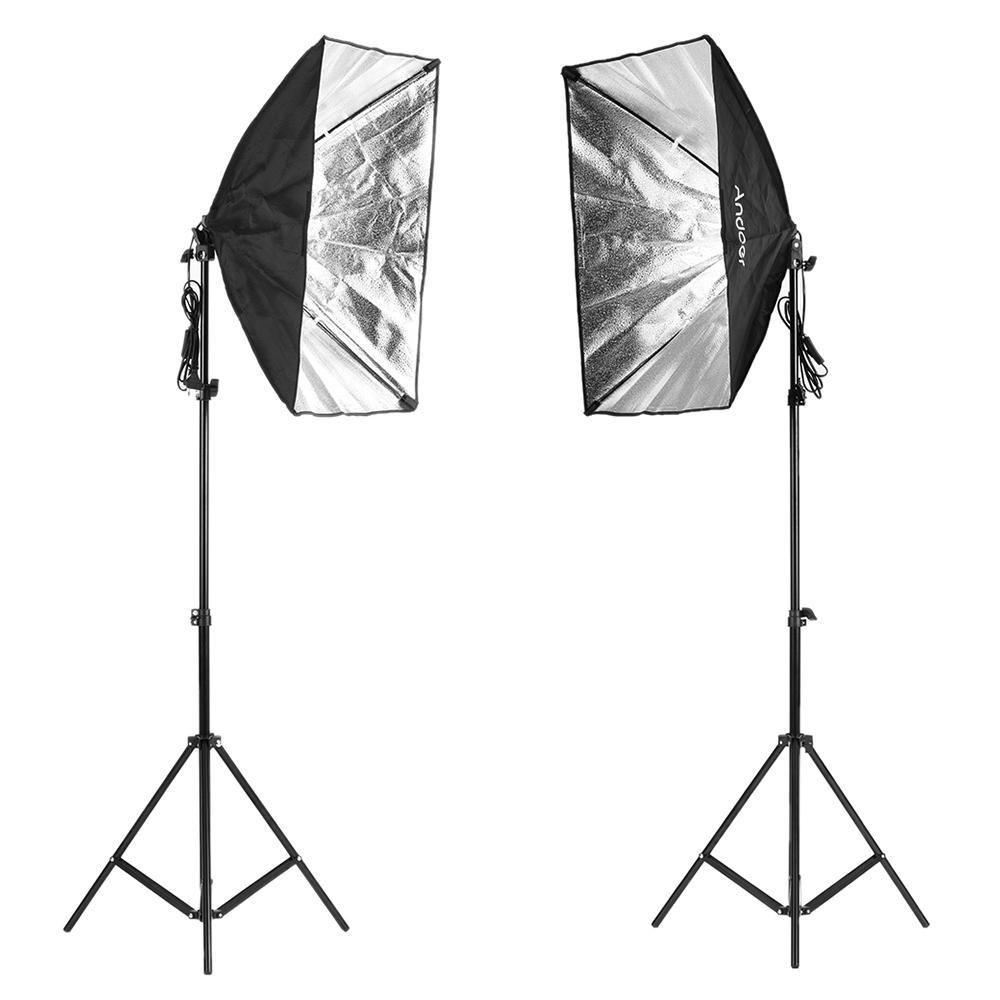 Andoer Zestaw fotograficzny 1,8 m * 2,7 m Czarne białe zielone bawełniane tła 6 szt. Mocowanie przypominające rybę 1 szt. 60 cm