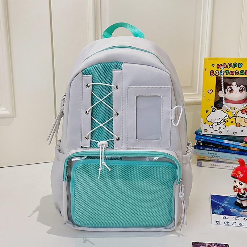 

Прозрачный школьный рюкзак женский легкий китайская и корейская версия ins милый для третьего и пятого класса