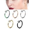 5Pcs 20G 316L Stainless Steel Fake Nose Rings No Piercing Nose Studs Cubic Zirconia Multicolor Faux Jewelry