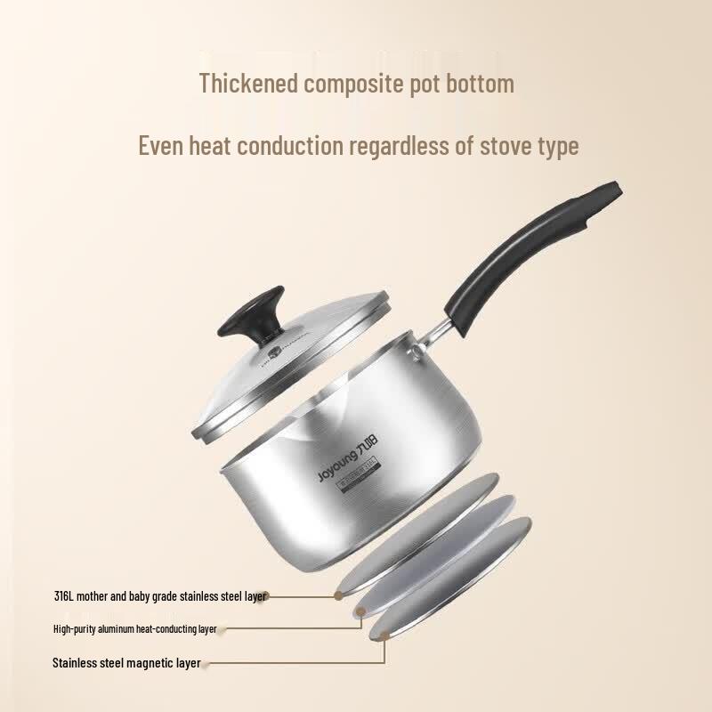 Joyoung 316 Stainless Steel 16cm Milk Pot