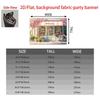 2D Spring Flower Shop Backdrop with Cherry Blossoms Banner