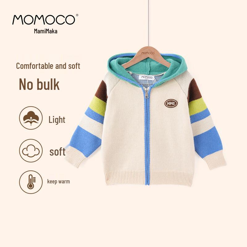 Зимний кардиган-свитер с капюшоном для мальчиков MOMOCO 105