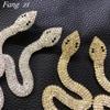 Personalized rhinestone python shape long earrings women's fashionable temperament S-type versatile earrings earrings