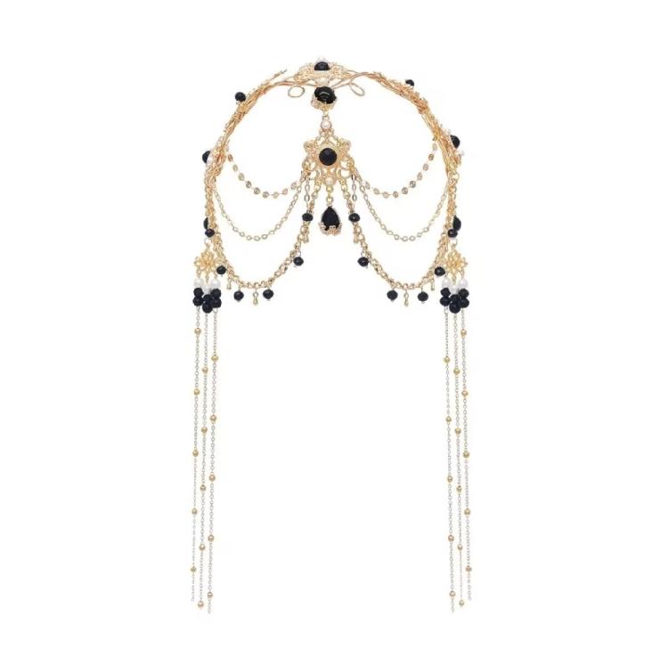

Elegant Hair Jewelry with Shimmering Pendant Exquisite Fringes Head Accessory for Modern Fashion Enthusiasts 1