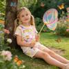Child Girl Summer Cotton Cartoon Pajama Set With Short Sleeve And Shorts For Playtime