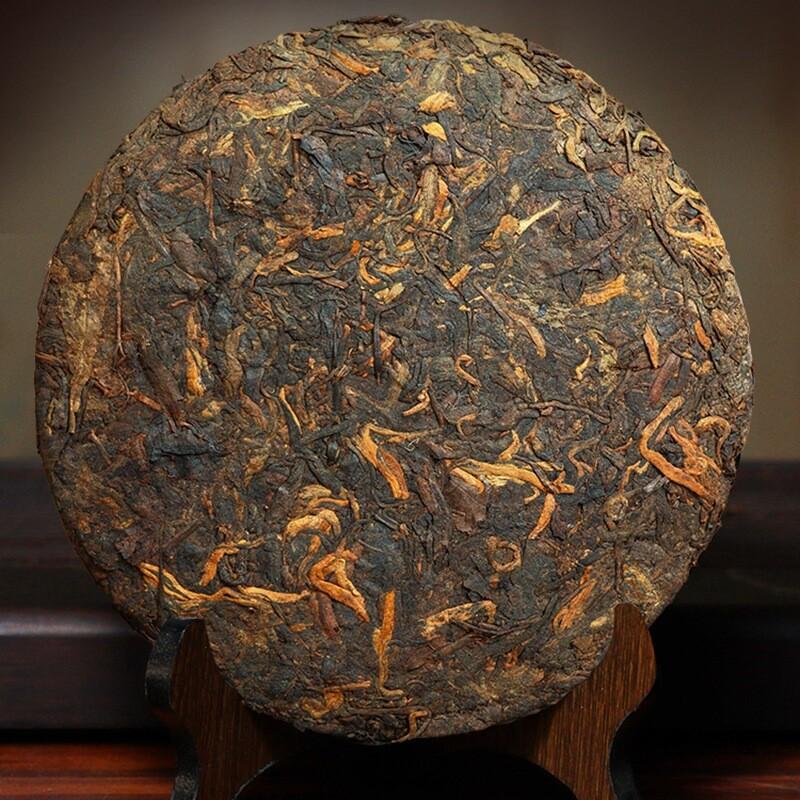 Lao Man'e Ripe Pu-erh Tea, Yunnan 7-Press Cake, Bulang Mountain, Ancient Tree