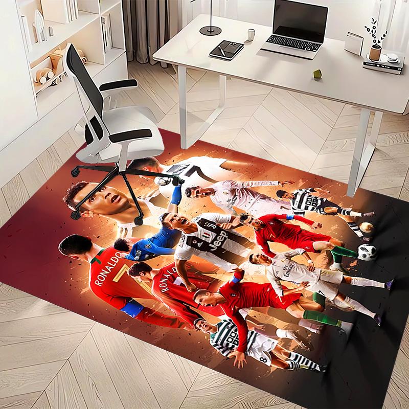 Cristiano Ronaldo Printed Absorbent Washable Carpet, Non-Slip Bathroom Mats, Kitchen Rugs, Yoga Mat,Living Room Entrance, Camping Picnic Rugs