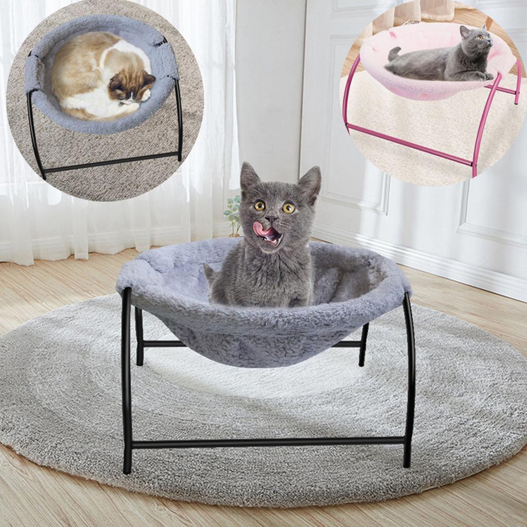 Elevated Cat Hammock Bed Comfortable Breathable Removable Raised Standing Pet Sleeping Bed for Home