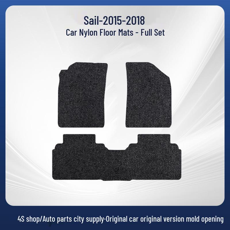 Chevrolet Sail 2015-2018 Nylon Car Floor Mats, Anti-Wrinkle and Slip-Resistant.