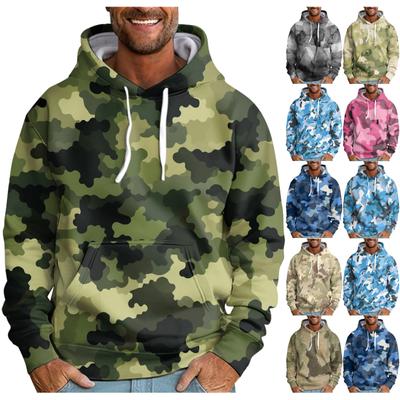 Loses bedrucktes Kapuzen-Sweatshirt für Herren, lässiges modisches Sport-Sweatshirt für Herren