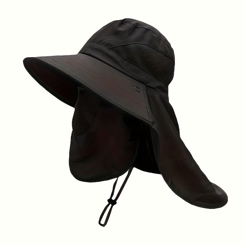 Summer Sun Hat Breathable Anti-UV Cycling Fishing Neck Flap Fisherman Hat Unisex Outdoor Large Brim Hunting Hiking Bucket Hat