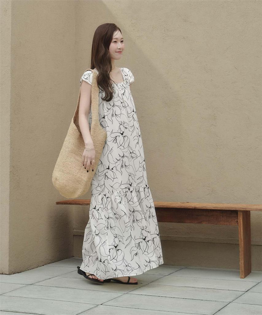 Shoulder Dress AHXP4552 S Ivory [Titivate] 2-way Women's