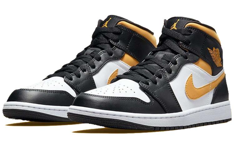 Air Jordan 1 Mid 'Black University Gold' 554724-177