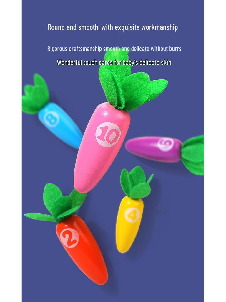 Montessori Carrot Counting & Color Matching Intelligence Box - Educational Toy for Early Childhood Development