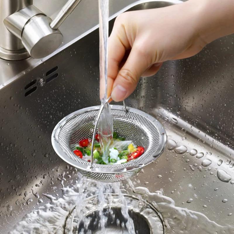 1 Stück Edelstahl Küchenspüle Filter, Abfall Essensreste/Haarauffänger, hält die Spüle sauber