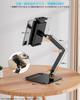 KUUVAN Tablet Tabletop iPad Made of Compatible with Load Capacity Metal Overhead View of Infinite Compatible with Mobile Black Stand, Arm, Aluminum,