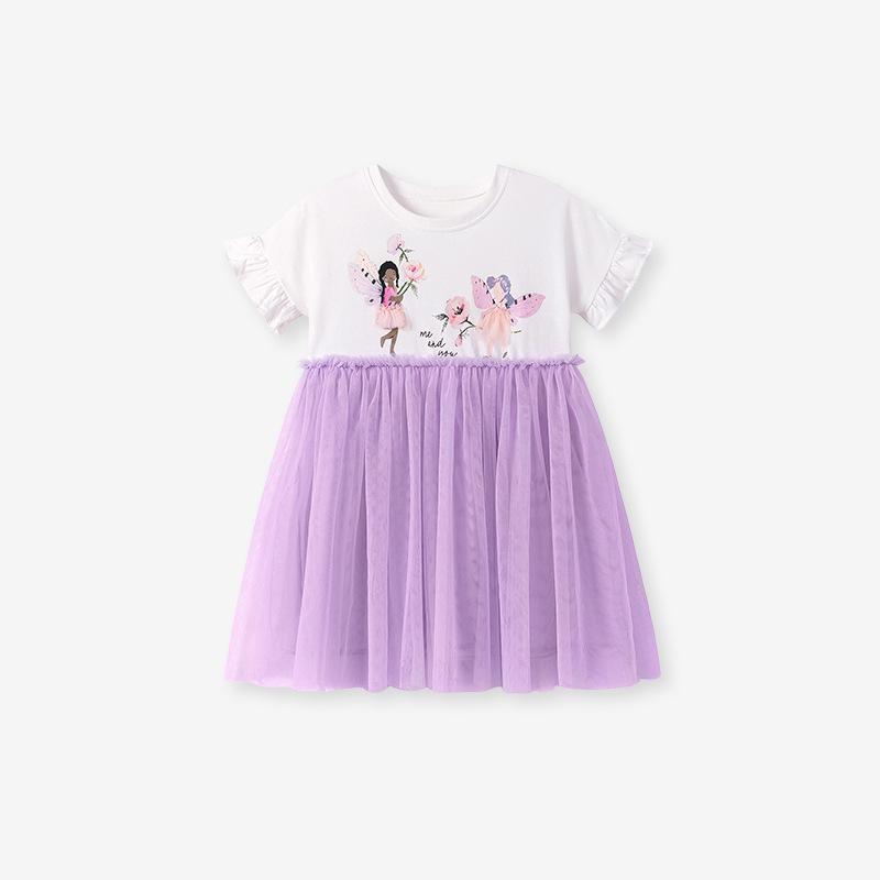 Vestido de Princesa de Verano Little Maven para Niñas - Estilo Europeo y Americano, Lindo Vestido de Malla para Bebé