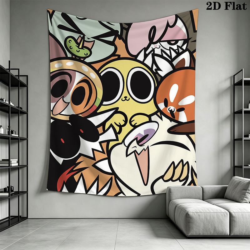 Cartoon Graphic Pattern Home Decor Tapestry, Wall Hanging, Decorative RV Wall Cloth.XGT0914394