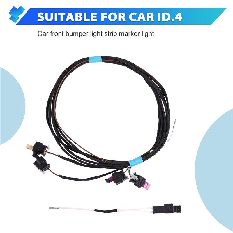 For VW ID. 4 Compatible Led Wire Harness Front Bumper Light Bar Logo Lamp Car Parts
