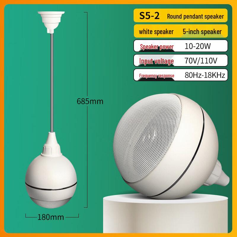 SAST S5-2 White Coaxial Pendant Ceiling Speaker System (CN version)