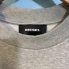 [USED] DIESEL brand T-shirt, gray, size L, short sleeve sweatshirt