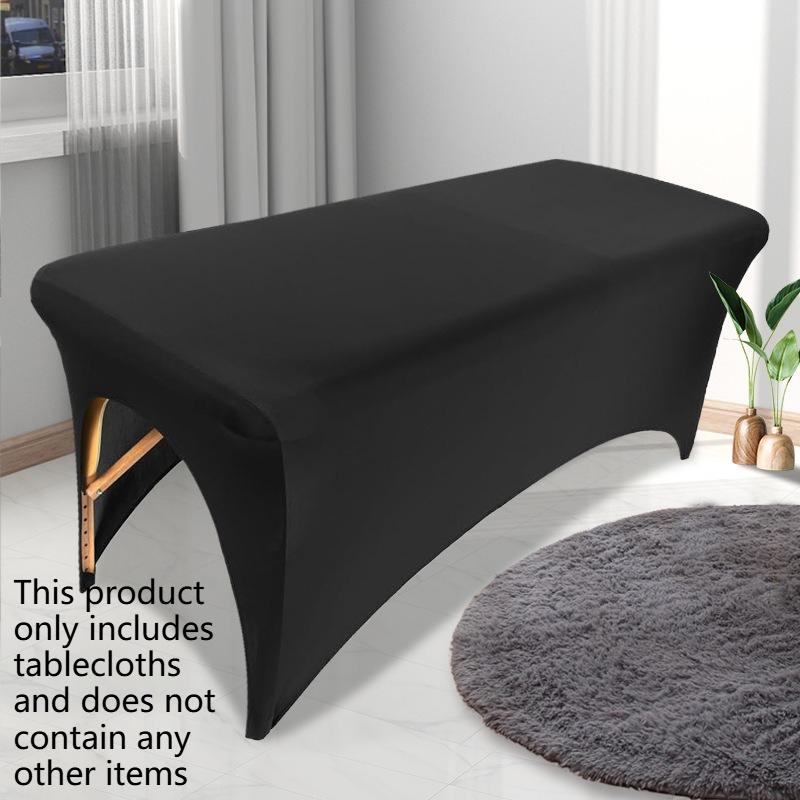 Solid minimalist style tablecloth high elasticity bed cover for beauty beds dining table anti slip anti stain arched table cover
