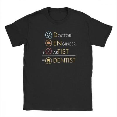Fitness Doctor Engineer Artist Vintage T Shirt Men Funny Tshirt Tops Adult Tees Cotton ONeck TShirt Men Clothing