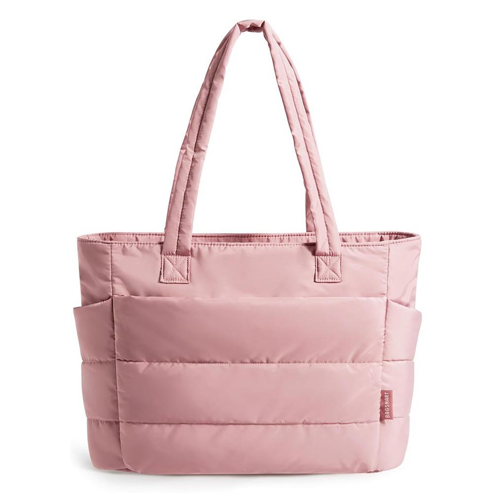 Lightweight Puffy Laptop Bag Large Capacity Commute Briefcase Simple Cotton Padded Tote Bag  Travel