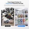 Luftdichter 3D-Druckfilament-Behälter Staubdichter Transparenter Filament-Lagerungs-Organizer Tragbar Feuchtigkeitsdicht