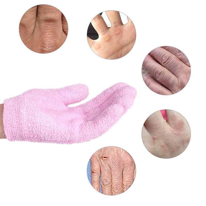 Four-color Feather Yarn Knitted Plant Gel Gloves Men's and Women's Gel Gloves