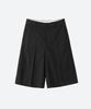 Moon Sun Unisex, Stripe Bermuda Slacks / Black
