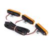 3Pcs Smoke/Yellow Front LED Grill Lights for Ford Bronco Sport 2025-2025 Amber Lighting Grille Lamps Kit with Wiring Harness