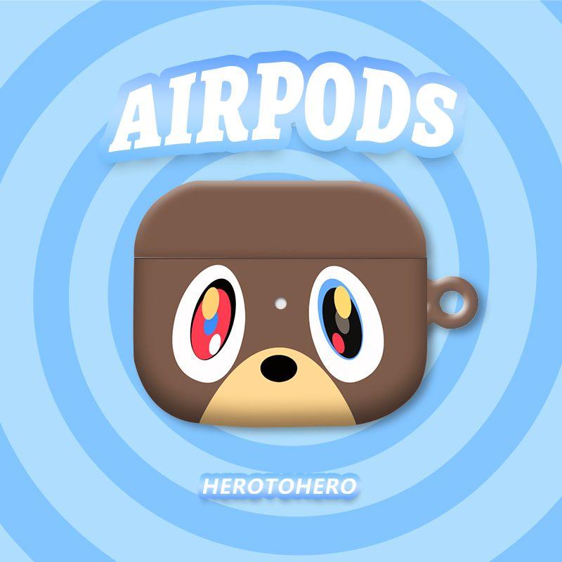 

to Airpods4 Generation Apple Earphone Case Airpodspro Second Generation/First Generation Protective Case Feilin Hard Case Airpods3 Generation [Apple Airpods 3] EH24 Dropout Bear