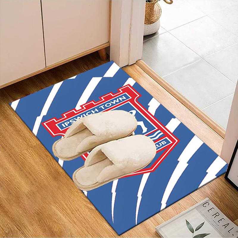 FC Ipswich Crest Rug for Living Room, Game Rooms, Office, Bedroom, Office Floor Mat Playful Design, fan gifts Christmas decor