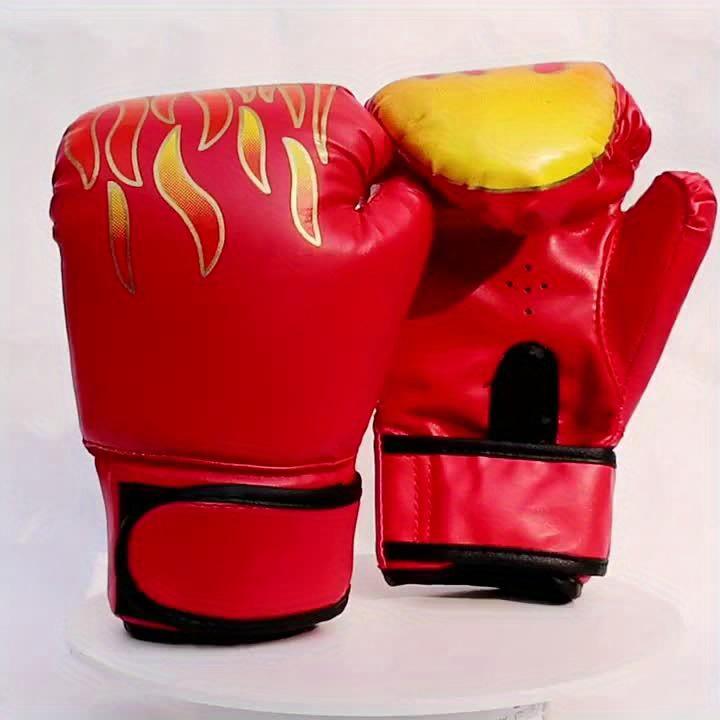 [Flame Kids Boxing Gloves] Flame Kids Boxing Gloves | For Punching Bag Kickboxing Thai Mitts MMA Training Sparring | Halloween Christmas Gift