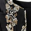 High-End Embroidered Rhinestone Suit Jacket with Slit Pants - Early Spring 2026 Collection