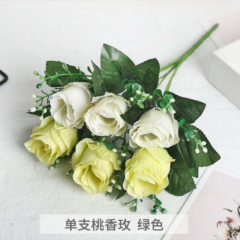 Simulated Flower Bouquet Fragrant Roses Finished Wedding Home Decoration High-end Vase Flower Arrangement Photography Props