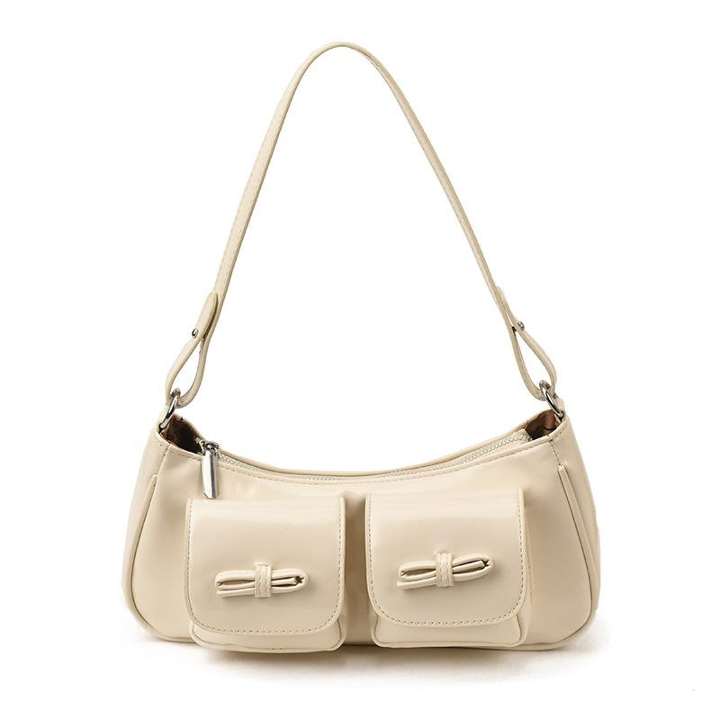 

Casual retro portable baguette bag women s 2 winter new trendy fashion oil wax leather shoulder messenger bag 29*7*12