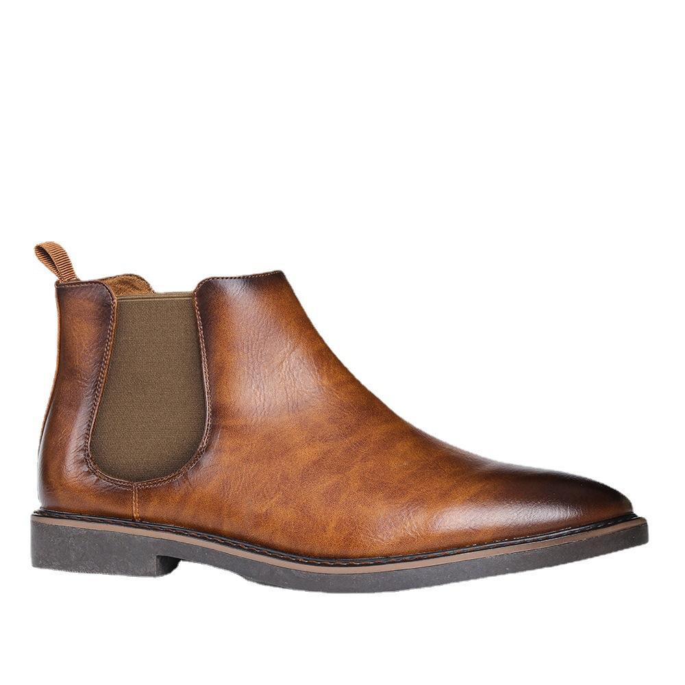 Nové pánské Chelsea Boots Britské pánské boty Barva Retro Pánské velké krátké krátké boty