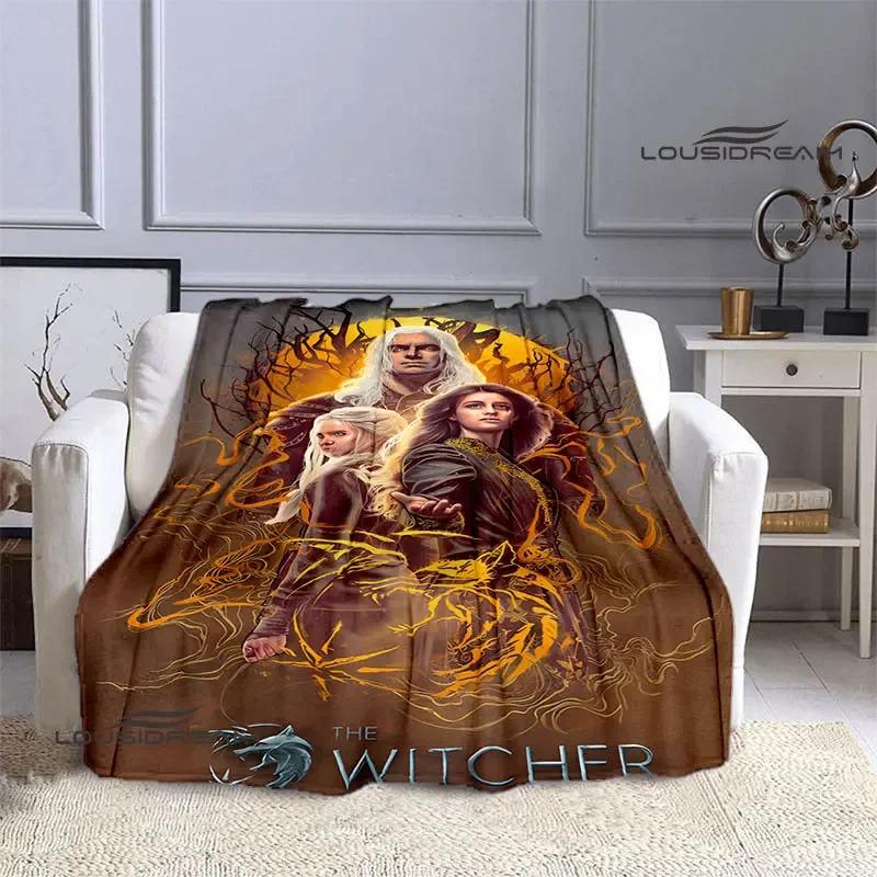 W-Witcher game Printing blanket Flange Warm blanket picnic blanket Home travel blanket bed linings Birthday Gift picnic blanket