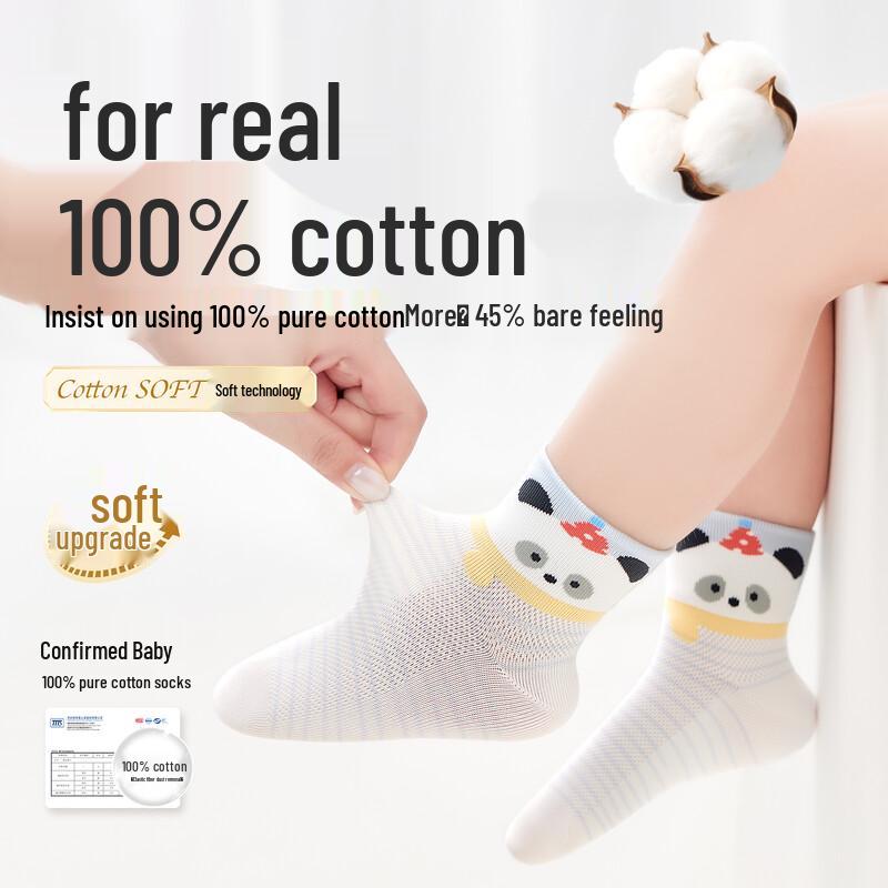 Baby Summer Thin Cotton Mesh Mid-Calf Socks