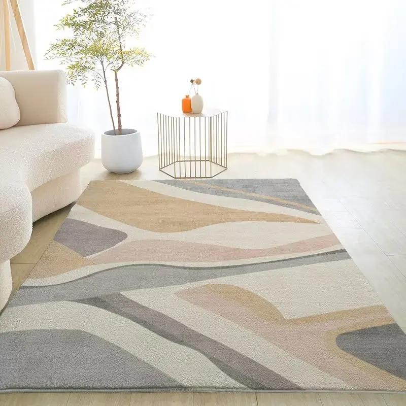 Modern Living Room Decoration Carpet Simple Light Colored Soft Rug Bedrooms Sofa Side Larg Carpets Washable Non Slip Floor Mats