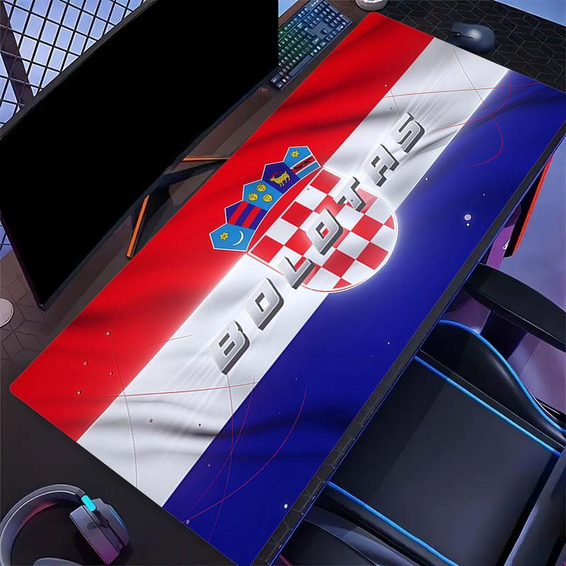 Croatia National Football Team Mouse Pad, Large Gaming Desk Mat, Non-slip XXL Mousepad for Laptop & Tablet, Mini PC Playmat with Stitched Edges
