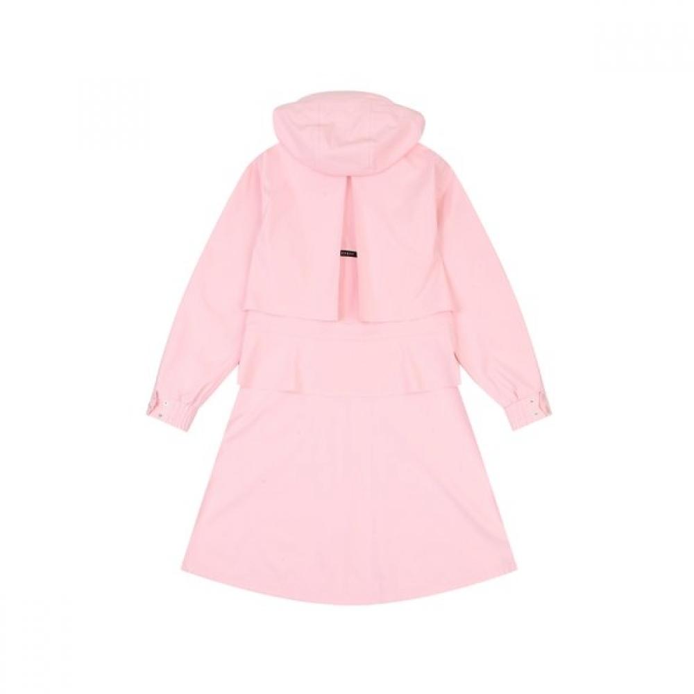 ONOFF Women S Long Raincoat 3 Layer Of1803la Pink